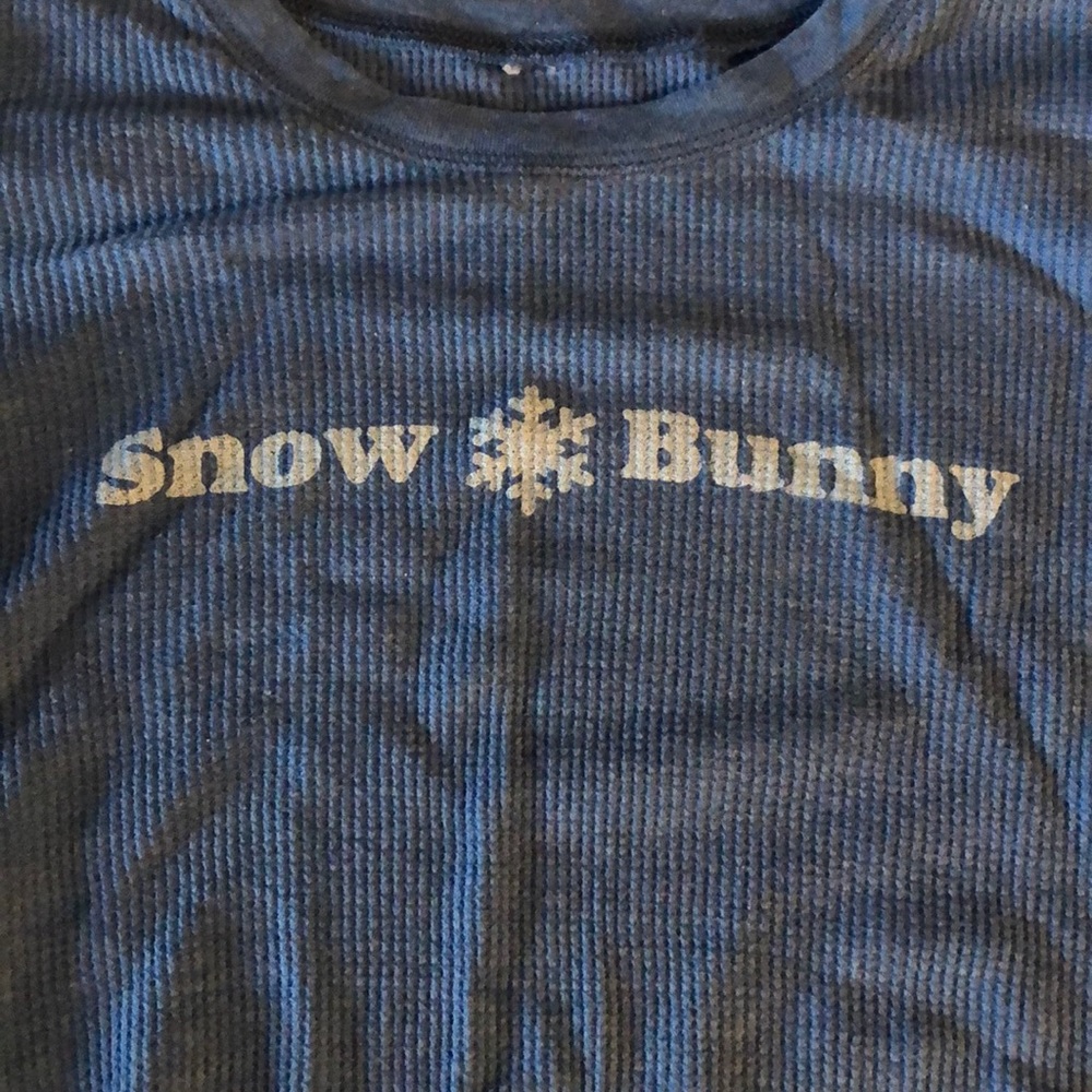 Mountain Moon blue thermal long sleeved tee - Picture 2 of 3